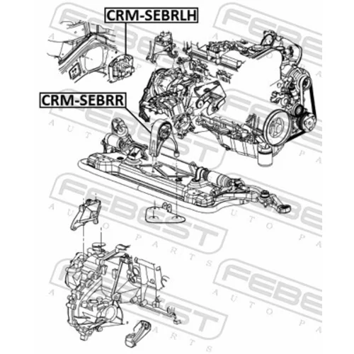 Uloženie motora FEBEST CRM-SEBRLH - obr. 1