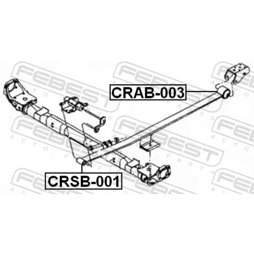 Ložiskové puzdro listovej pružiny FEBEST CRSB-001 - obr. 1