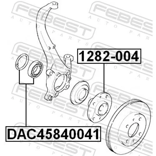 Ložisko kolesa FEBEST DAC45840041 - obr. 1