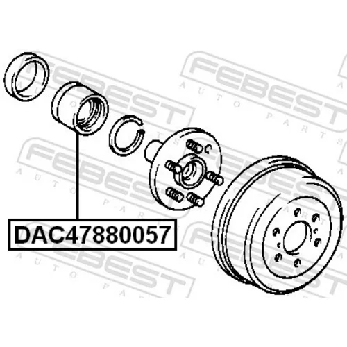 Ložisko kolesa FEBEST DAC47880057 - obr. 1