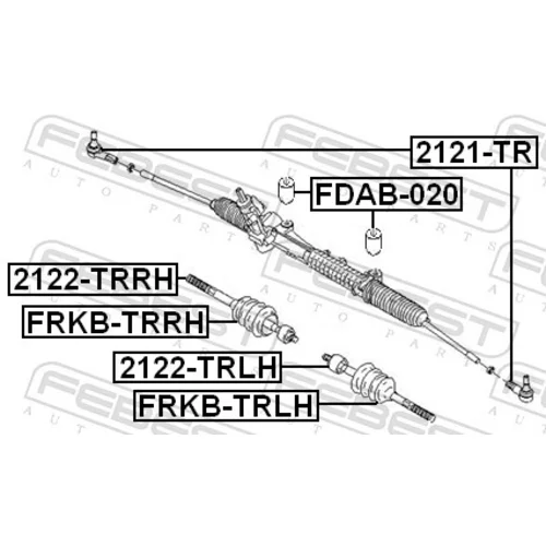 Uloženie prevodovky riadenia FEBEST FDAB-020 - obr. 1