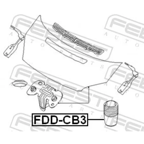 Doraz kapoty motora FEBEST FDD-CB3 - obr. 1