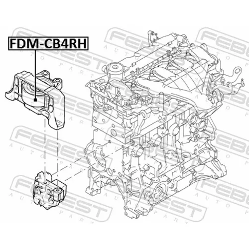 Uloženie motora FEBEST FDM-CB4RH - obr. 1