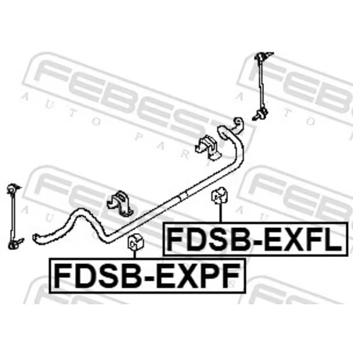 Uloženie priečneho stabilizátora FEBEST FDSB-EXFL - obr. 1