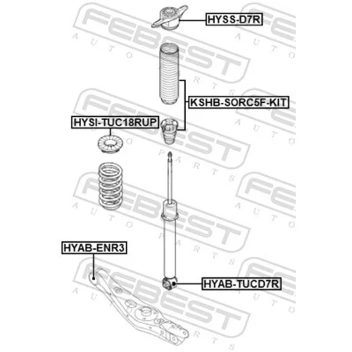 Obal olejového filtra FEBEST HYAB-TUCD7R - obr. 1