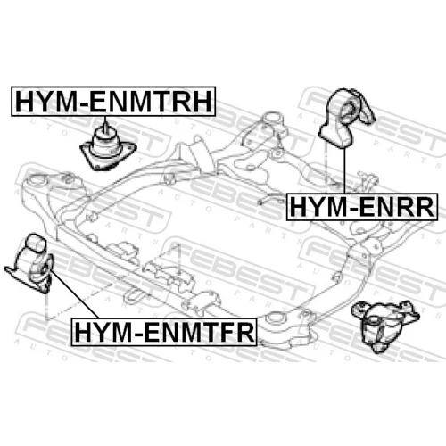 Uloženie motora FEBEST HYM-ENRR - obr. 1