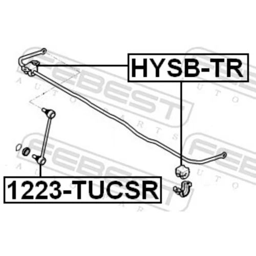 Uloženie priečneho stabilizátora FEBEST HYSB-TR - obr. 1