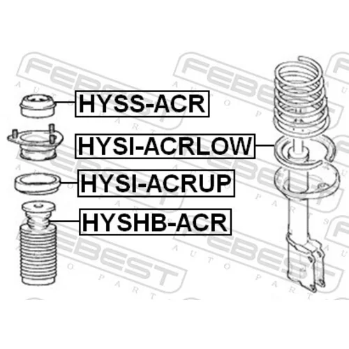 Ložisko pružnej vzpery FEBEST HYSS-ACR - obr. 1