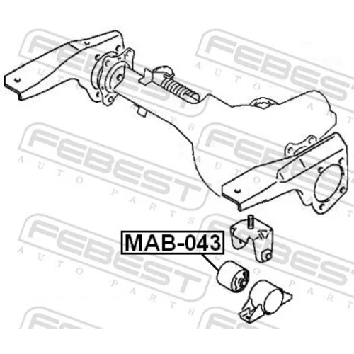 Uloženie, diferenciál FEBEST MAB-043 - obr. 1