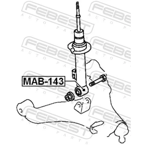 Puzdro, tlmič FEBEST MAB-143 - obr. 1