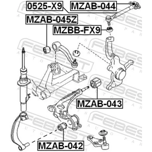 Uloženie riadenia FEBEST MZAB-044 - obr. 1