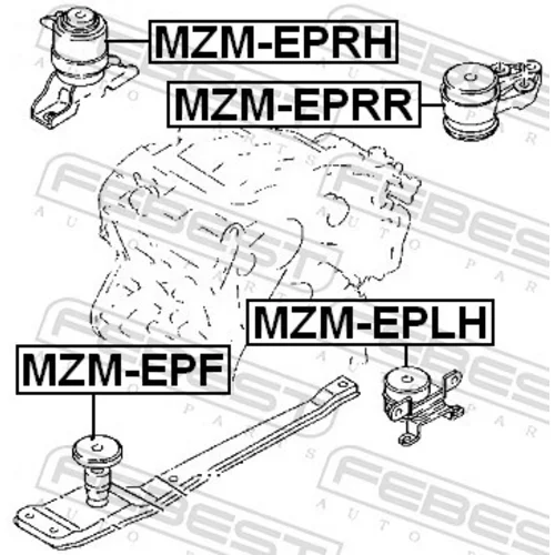 Uloženie motora MZM-EPRR /FEBEST/ - obr. 1