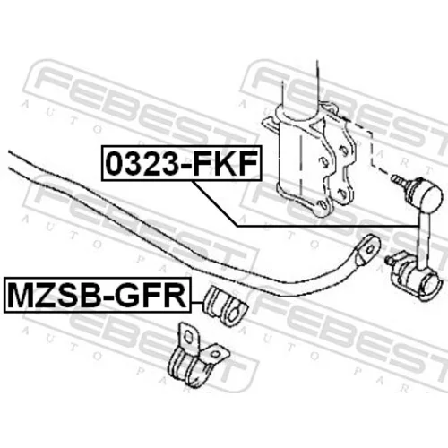 Uloženie priečneho stabilizátora FEBEST MZSB-GFR - obr. 1