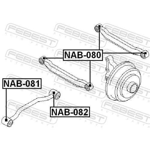 Uloženie riadenia FEBEST NAB-082 - obr. 1