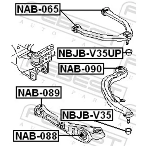 Uloženie riadenia FEBEST NAB-089 - obr. 1