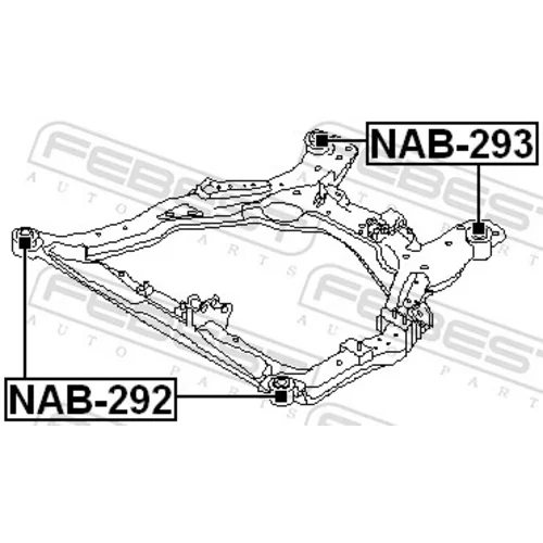 Uloženie tela nápravy FEBEST NAB-293 - obr. 1