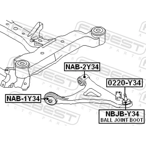 Uloženie riadenia FEBEST NAB-2Y34 - obr. 1