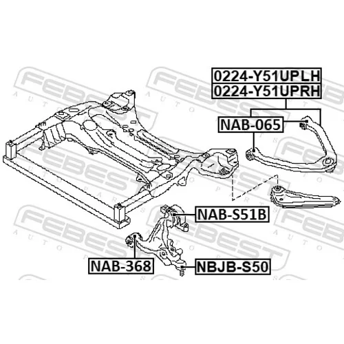 Uloženie riadenia FEBEST NAB-368 - obr. 1