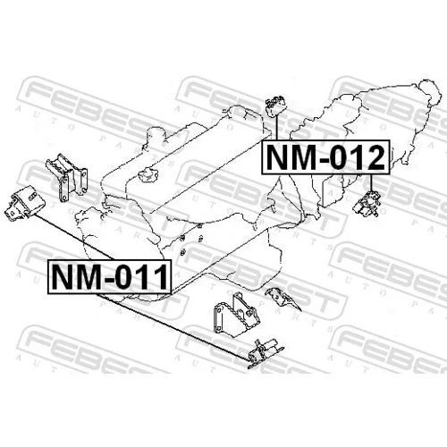 Uloženie motora FEBEST NM-011 - obr. 1