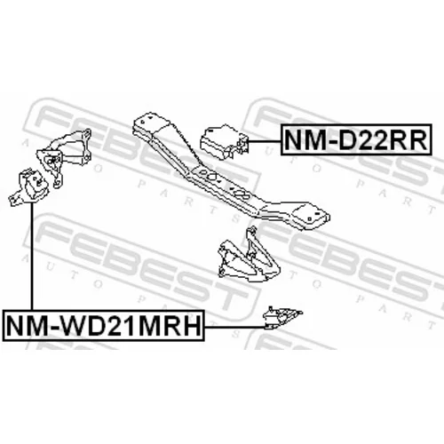 Uloženie motora FEBEST NM-WD21MRH - obr. 1