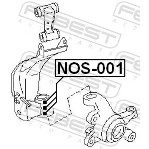 Opravná sada čapu nápravy NOS-001 /FEBEST/ - obr. 1