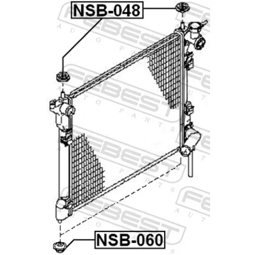 Uloženie chladiča FEBEST NSB-048 - obr. 1