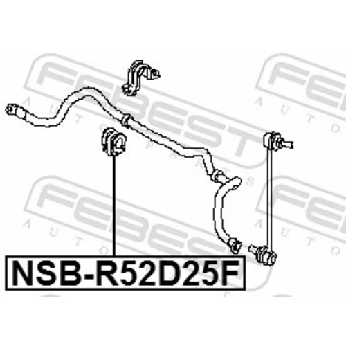 Uloženie priečneho stabilizátora FEBEST NSB-R52D25F - obr. 1