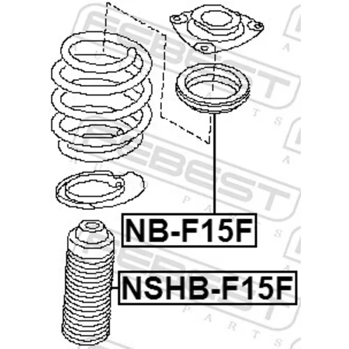 Ochranný kryt/manžeta tlmiča pérovania FEBEST NSHB-F15F - obr. 1