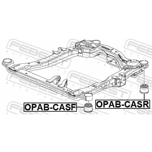 Uloženie tela nápravy OPAB-CASF /FEBEST/ - obr. 1