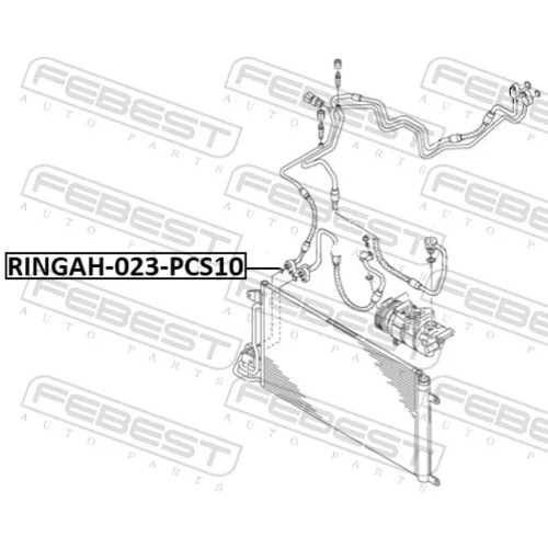 Tesniaci krúžok, vedenie chladiacej kvapaliny FEBEST RINGAH-023-PCS10 - obr. 1