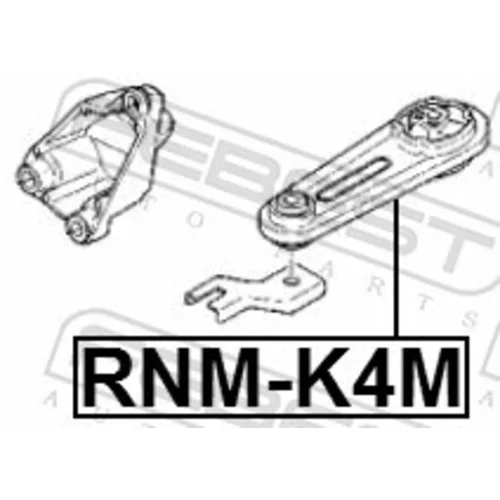 Uloženie motora FEBEST RNM-K4M - obr. 1