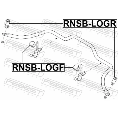 Uloženie priečneho stabilizátora FEBEST RNSB-LOGF - obr. 1