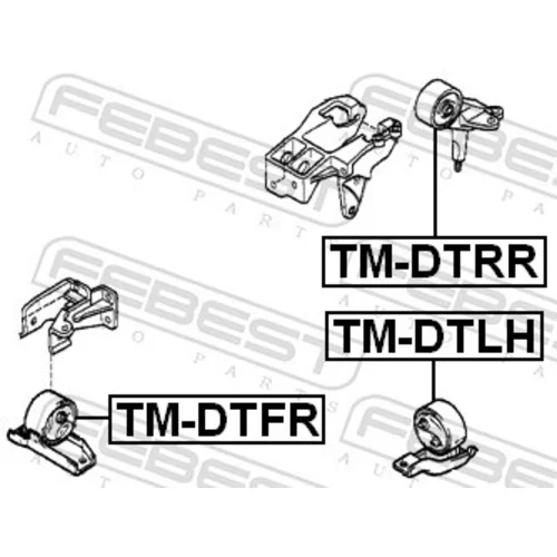 Uloženie motora FEBEST TM-DTLH - obr. 1