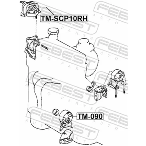 Uloženie motora FEBEST TM-SCP10RH - obr. 1