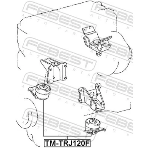 Uloženie motora FEBEST TM-TRJ120F - obr. 1