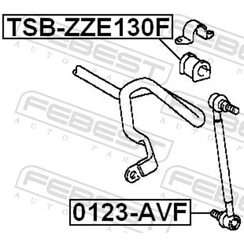 Uloženie priečneho stabilizátora FEBEST TSB-ZZE130F - obr. 1