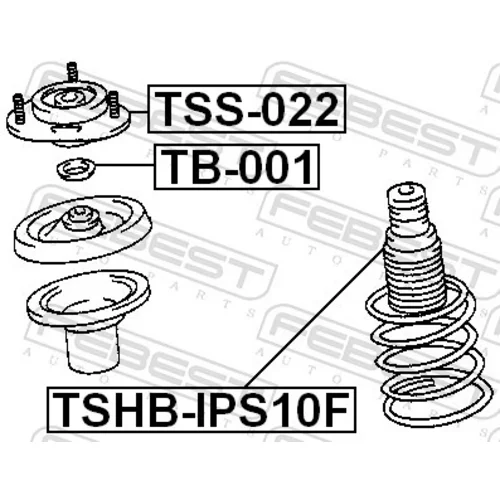 Ochranný kryt/manžeta tlmiča pérovania FEBEST TSHB-IPS10F - obr. 1