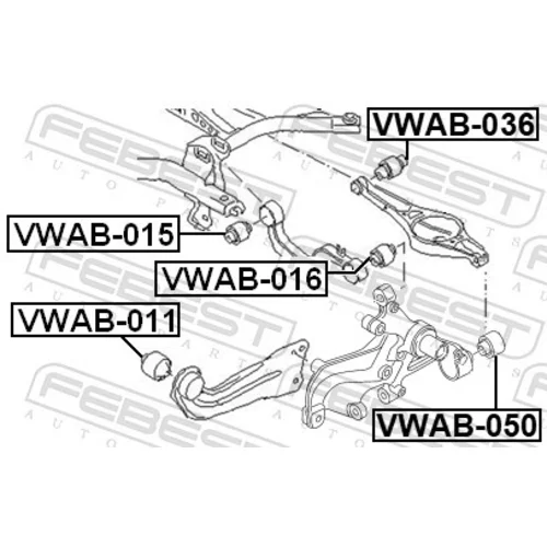 Uloženie riadenia FEBEST VWAB-050 - obr. 1