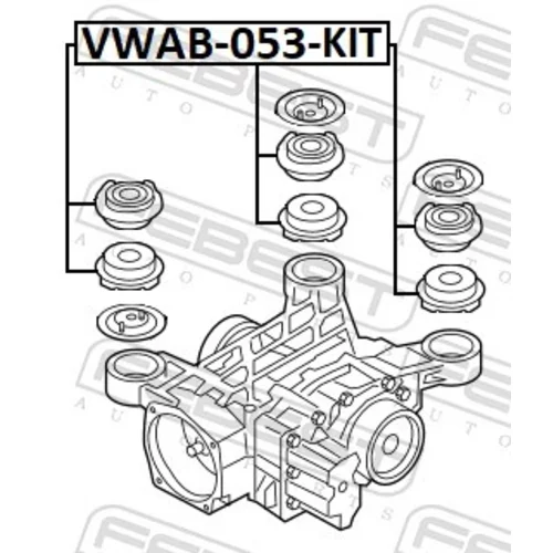 Uloženie, diferenciál FEBEST VWAB-053-KIT - obr. 1