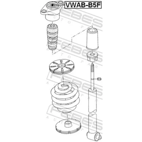 Remenica alternátora FEBEST VWAB-B5F - obr. 1