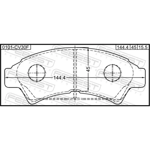 Sada brzdových platničiek kotúčovej brzdy FEBEST 0101-CV30F - obr. 1