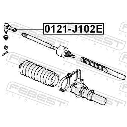 Hlava/čap spojovacej tyče riadenia FEBEST 0121-J102E - obr. 1