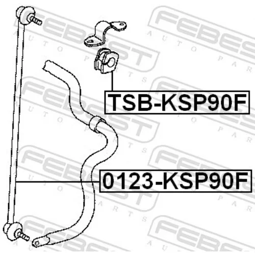 Tyč/Vzpera stabilizátora 0123-KSP90F /FEBEST/ - obr. 1