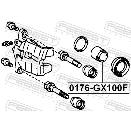 Piest brzdového strmeňa FEBEST 0176-GX100F - obr. 1