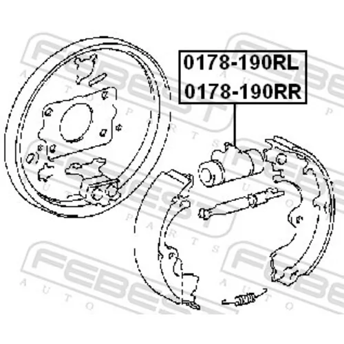 Brzdový valček kolesa FEBEST 0178-190RL - obr. 1