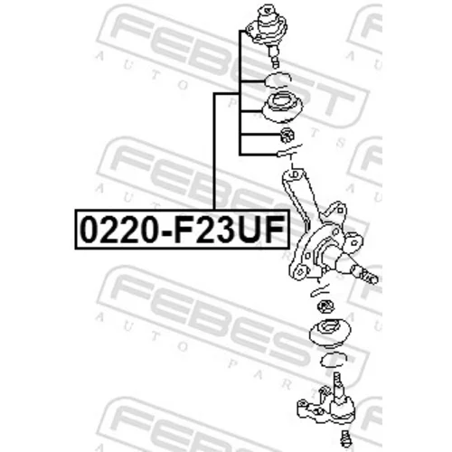 Zvislý/nosný čap 0220-F23UF /FEBEST/ - obr. 1