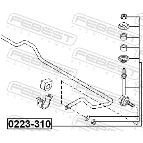 Tyč/Vzpera stabilizátora FEBEST 0223-310 - obr. 1