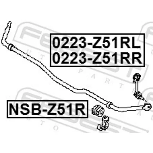 Tyč/Vzpera stabilizátora FEBEST 0223-Z51RR - obr. 1