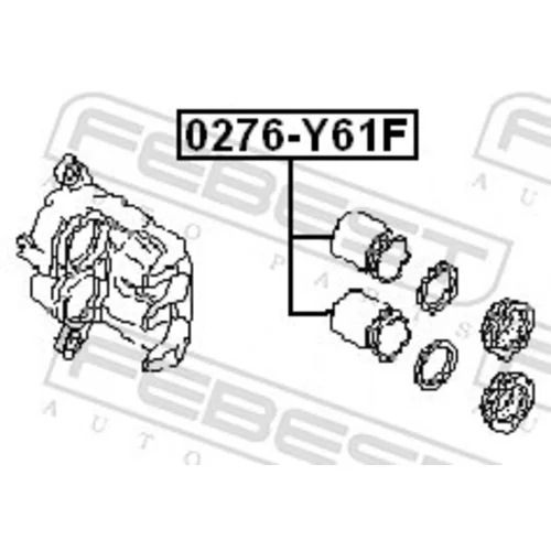 Piest brzdového strmeňa FEBEST 0276-Y61F - obr. 1