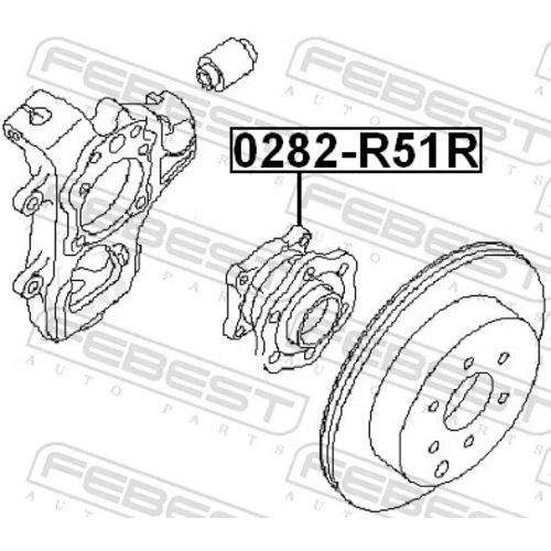 Náboj kolesa FEBEST 0282-R51R - obr. 1